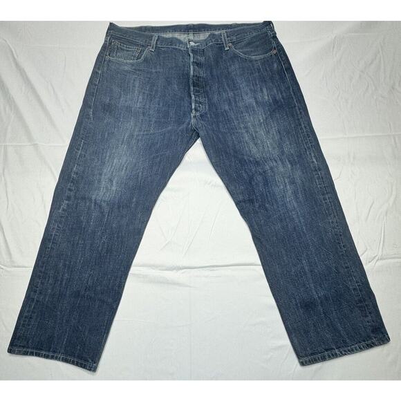 Levi's 501 Button Fly Men's Straight Leg Jeans - Size 44x30 - Picture 1 of 6